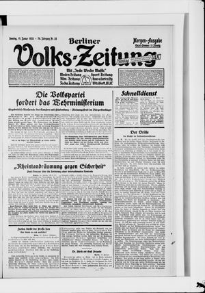 Berliner Volkszeitung vom 15.01.1928