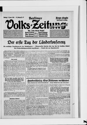 Berliner Volkszeitung on Jan 17, 1928