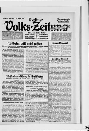 Berliner Volkszeitung on Jan 18, 1928