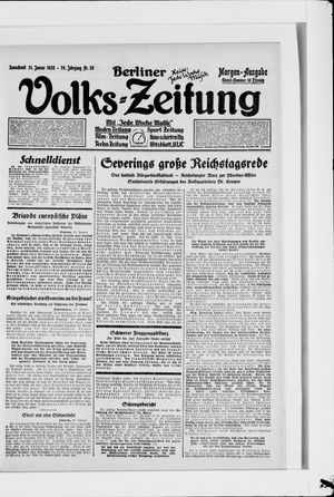 Berliner Volkszeitung on Jan 21, 1928