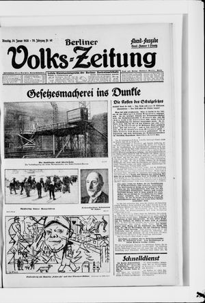 Berliner Volkszeitung vom 24.01.1928