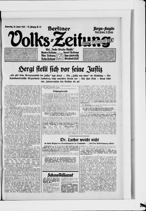 Berliner Volkszeitung on Jan 26, 1928