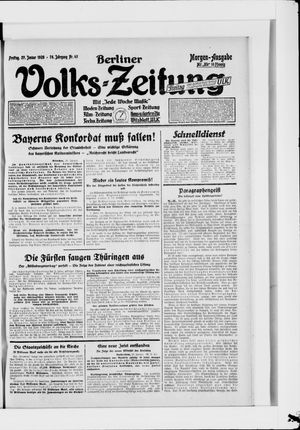 Berliner Volkszeitung vom 27.01.1928