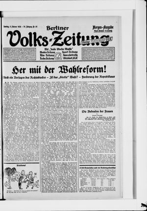 Berliner Volkszeitung vom 05.02.1928