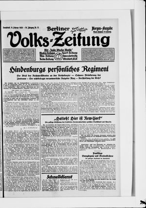 Berliner Volkszeitung on Feb 11, 1928