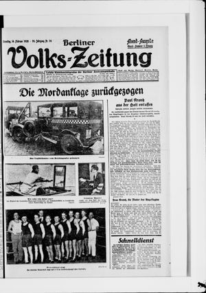 Berliner Volkszeitung vom 14.02.1928