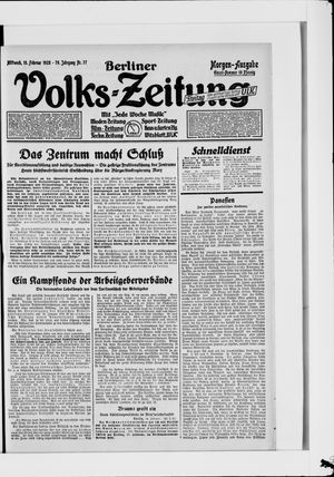 Berliner Volkszeitung on Feb 15, 1928