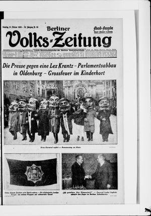Berliner Volkszeitung vom 21.02.1928
