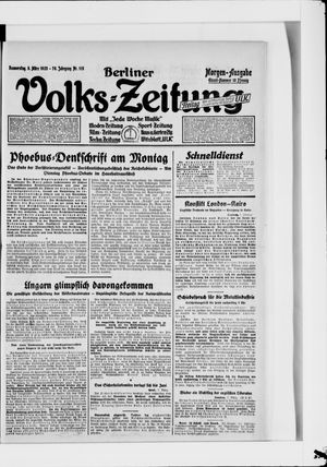 Berliner Volkszeitung vom 08.03.1928