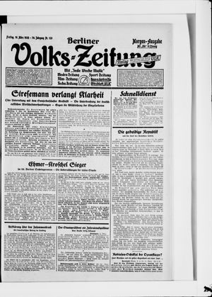Berliner Volkszeitung on Mar 16, 1928
