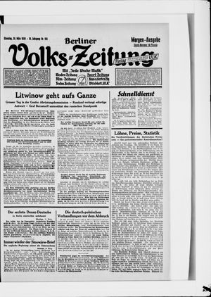 Berliner Volkszeitung vom 20.03.1928