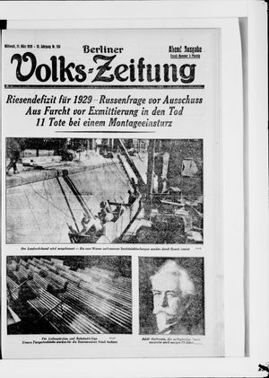 Berliner Volkszeitung on Mar 21, 1928