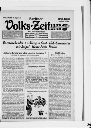 Berliner Volkszeitung vom 25.03.1928