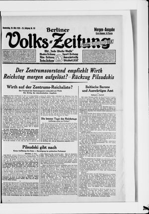 Berliner Volkszeitung vom 29.03.1928