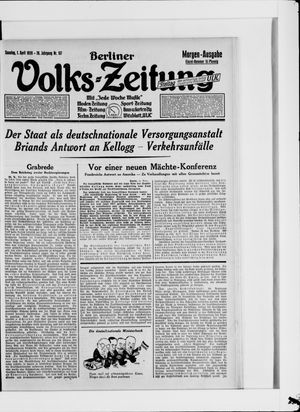 Berliner Volkszeitung vom 01.04.1928