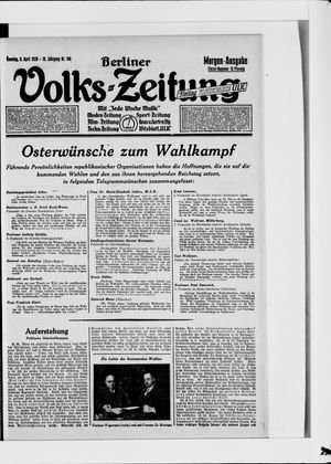 Berliner Volkszeitung vom 08.04.1928