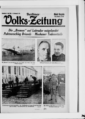 Berliner Volkszeitung vom 14.04.1928