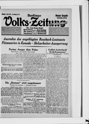 Berliner Volkszeitung on Apr 17, 1928