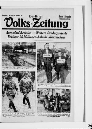 Berliner Volkszeitung vom 19.04.1928