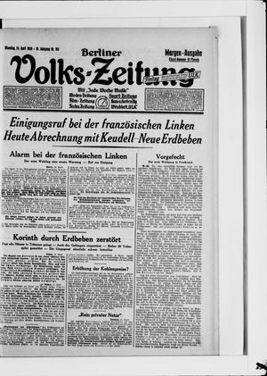 Berliner Volkszeitung vom 24.04.1928
