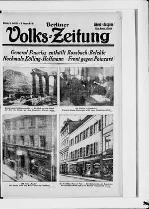 Berliner Volkszeitung on Apr 24, 1928