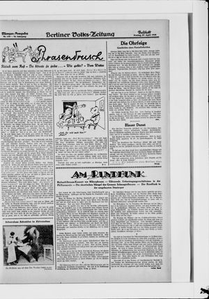 Berliner Volkszeitung vom 27.04.1928