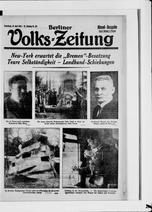 Berliner Volkszeitung on Apr 28, 1928