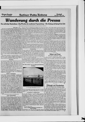 Berliner Volkszeitung on May 15, 1928