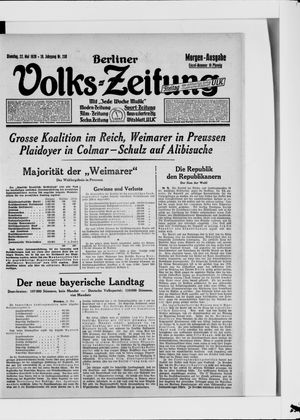 Berliner Volkszeitung vom 22.05.1928