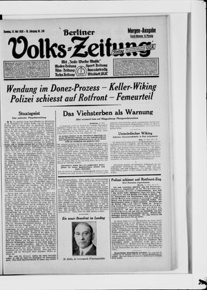 Berliner Volkszeitung vom 27.05.1928