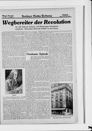 Berliner Volkszeitung on May 30, 1928