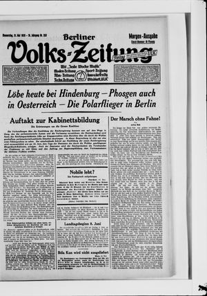 Berliner Volkszeitung vom 31.05.1928