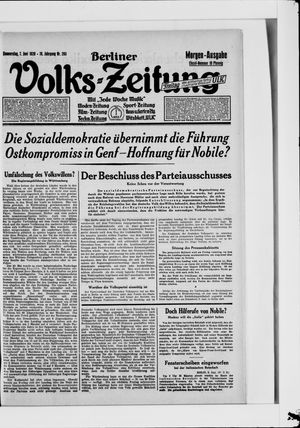 Berliner Volkszeitung vom 07.06.1928