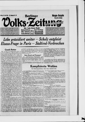 Berliner Volkszeitung vom 15.06.1928