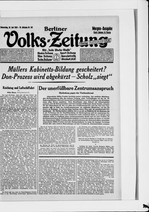 Berliner Volkszeitung vom 28.06.1928