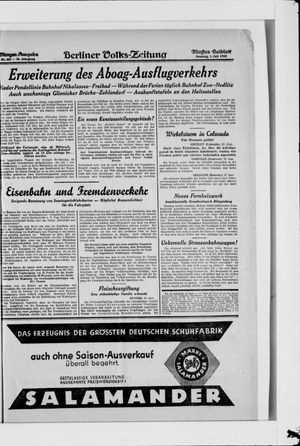 Berliner Volkszeitung vom 01.07.1928