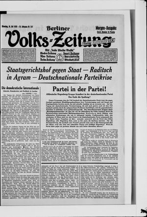 Berliner Volkszeitung vom 10.07.1928