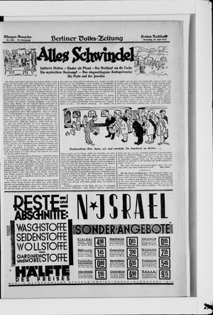 Berliner Volkszeitung vom 22.07.1928