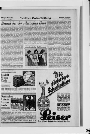 Berliner Volkszeitung vom 22.07.1928