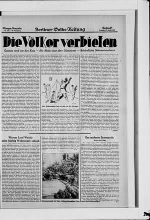 Berliner Volkszeitung vom 27.07.1928