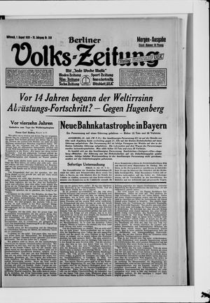 Berliner Volkszeitung vom 01.08.1928