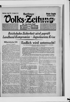 Berliner Volkszeitung on Aug 2, 1928