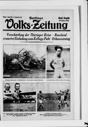 Berliner Volkszeitung vom 06.08.1928