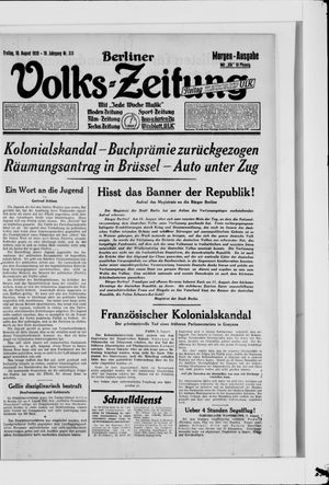 Berliner Volkszeitung on Aug 10, 1928