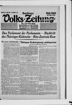 Berliner Volkszeitung vom 23.08.1928