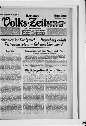 Berliner Volkszeitung vom 26.08.1928