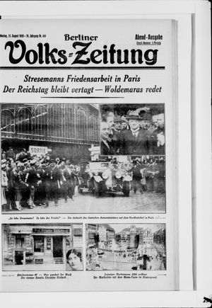 Berliner Volkszeitung vom 27.08.1928
