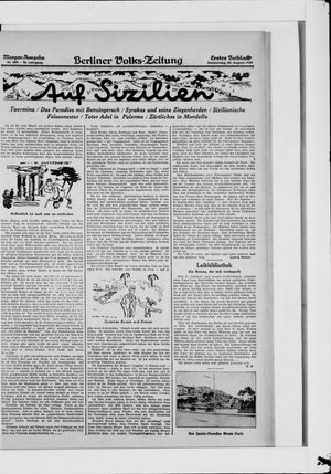Berliner Volkszeitung on Aug 30, 1928