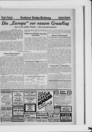 Berliner Volkszeitung on Aug 30, 1928