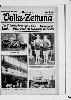 Berliner Volkszeitung vom 30.08.1928